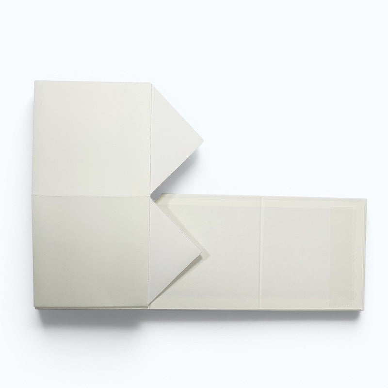 Magneetdoos met strik - Kubus - Ivoor kraft - Couture