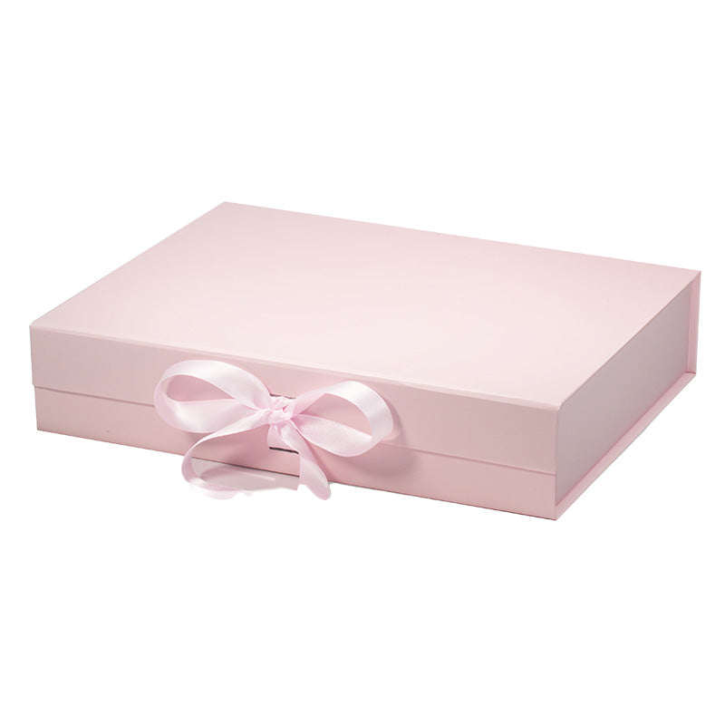 Magneetdoos met strik - A4 - Roze mat gelamineerd - Couture
