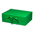 Magneetdoos met strik - A4 - Groen mat gelamineerd - Couture