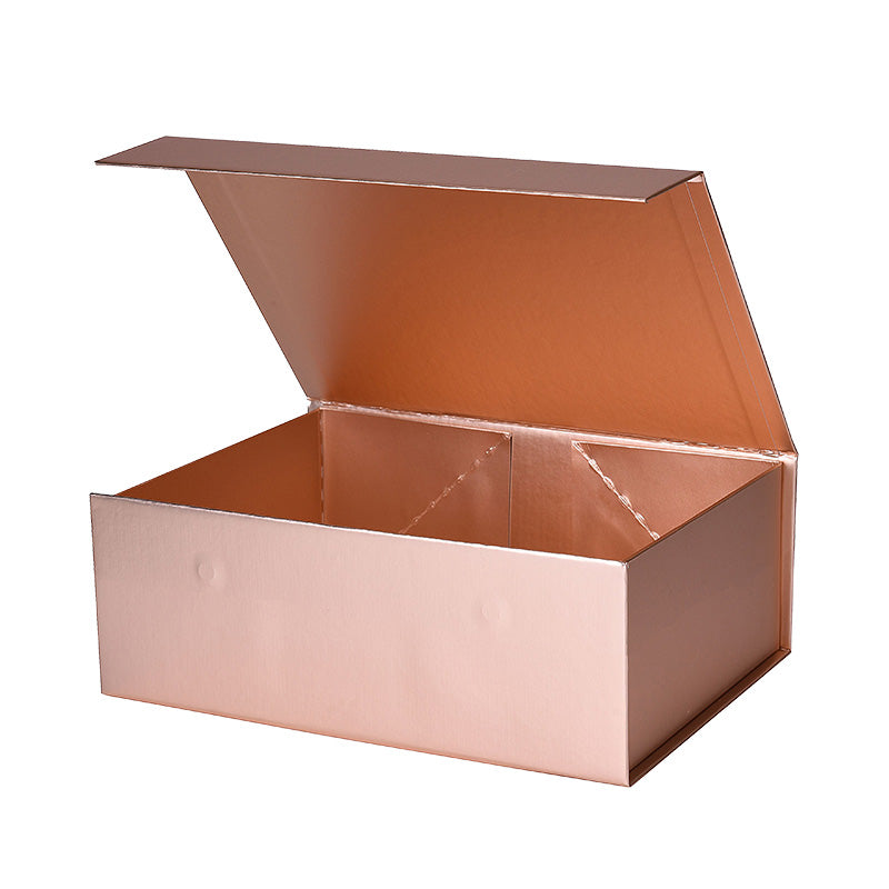 Magneetdoos met strik - A4 - Rosé goud mat gelamineerd - Couture