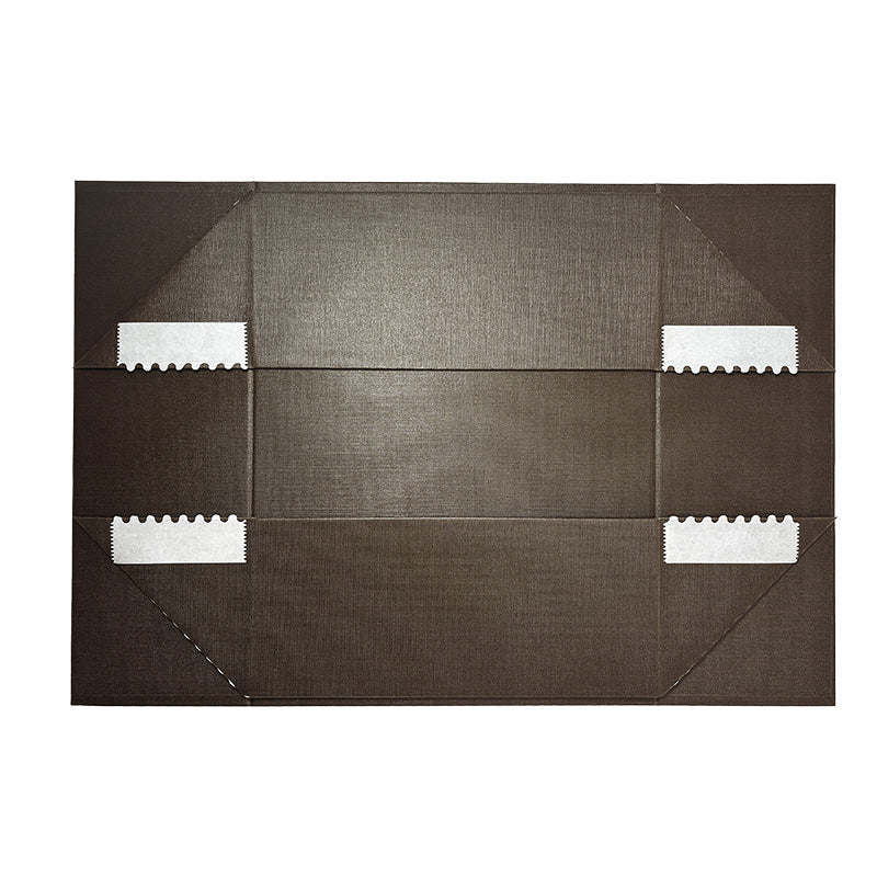 Magneetdoos met strik - A4 - Bruin mat gelamineerd - Oxford leer - Couture