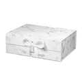 Magneetdoos met strik - A4 - Marmer mat gelamineerd - Couture