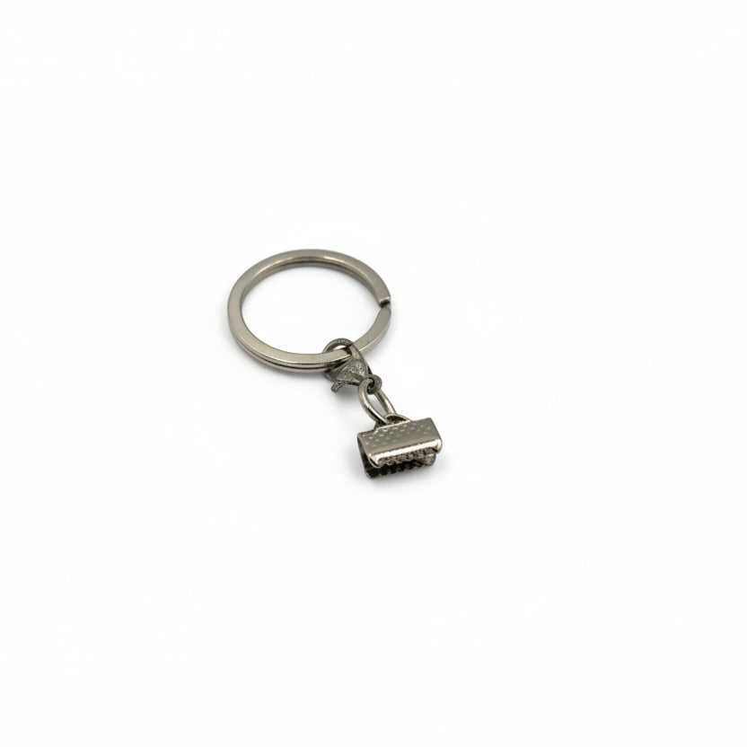 Sleutelring met klem Zilver 10mm per 25 stuks