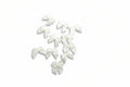 Witte satijnen strikje 25mmx20mm per 100 stuks
