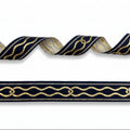 Sierband donker blauw met lurex goud 20mm per 50 meter