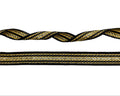 Sierband zwart met lurex gouden streep 16mm per 50 meter