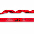 Rood Satijnlint 20mm bedrukt met Sint en Piet per 25 meter