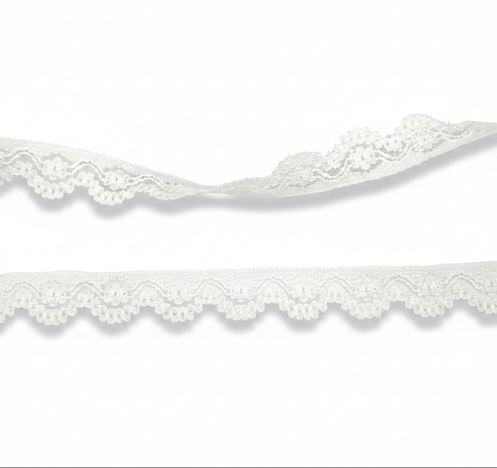 Nylon Kant 12mm — Wit | Per 25 meter