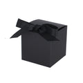 Luxe geschenkdoos met strik - Kubus - Zwart kraft - Grace FSC®