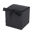 Luce geschenkdoos met strik - Kubus - Zwart kraft - Grace FSC®
