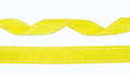 15mm geel ribslint met witte stiksels  - 20 Meter