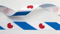 Satijnlint Friese Vlag - 15mm - Rol 25 Meter