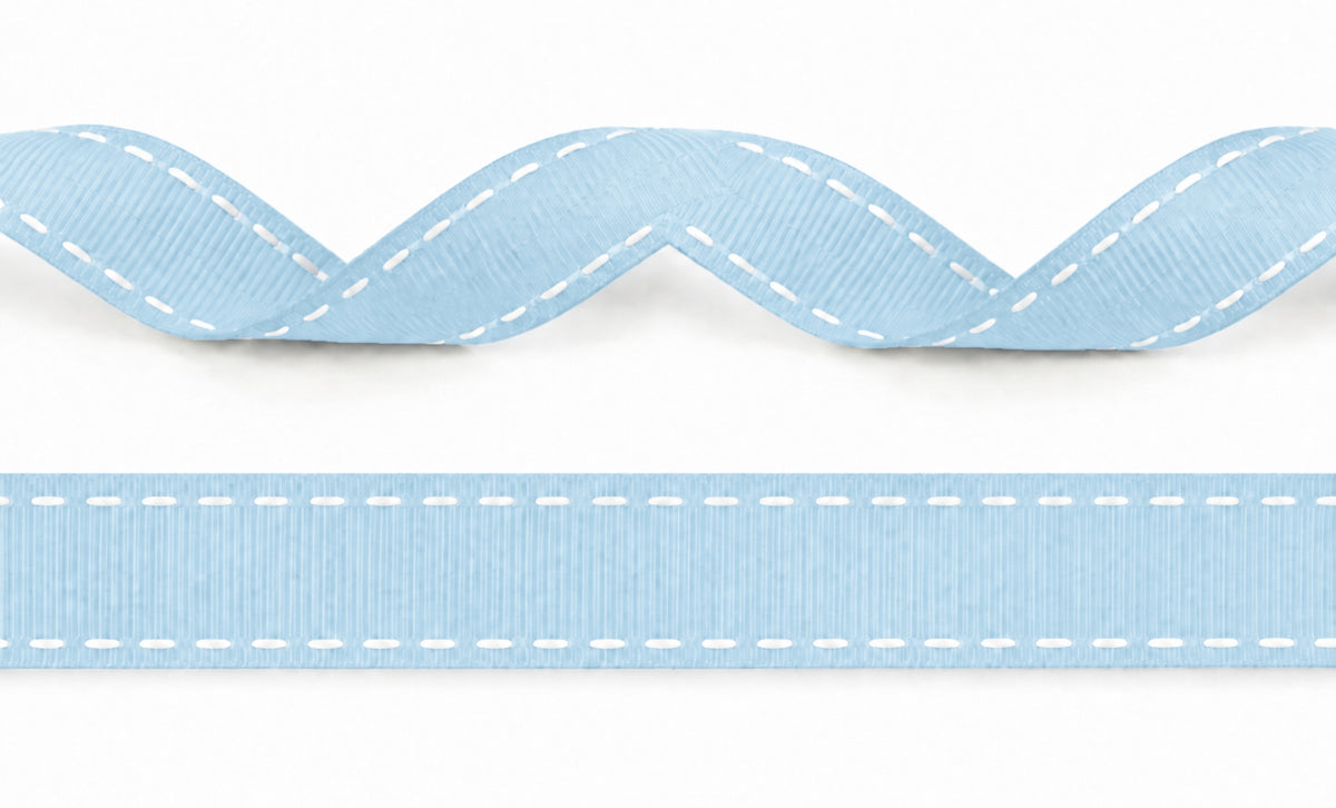 15mm ribslint met witte stiksels in 3 verschillende kleuren  - 20 Meter