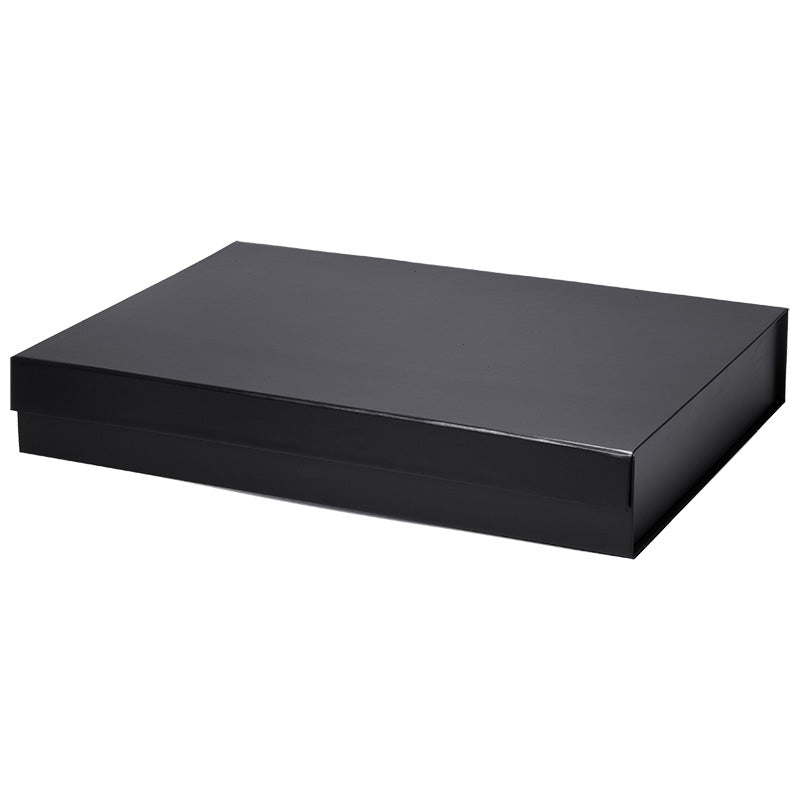 Magneetdoos met strik - A3 - Zwart mat gelamineerd - Couture