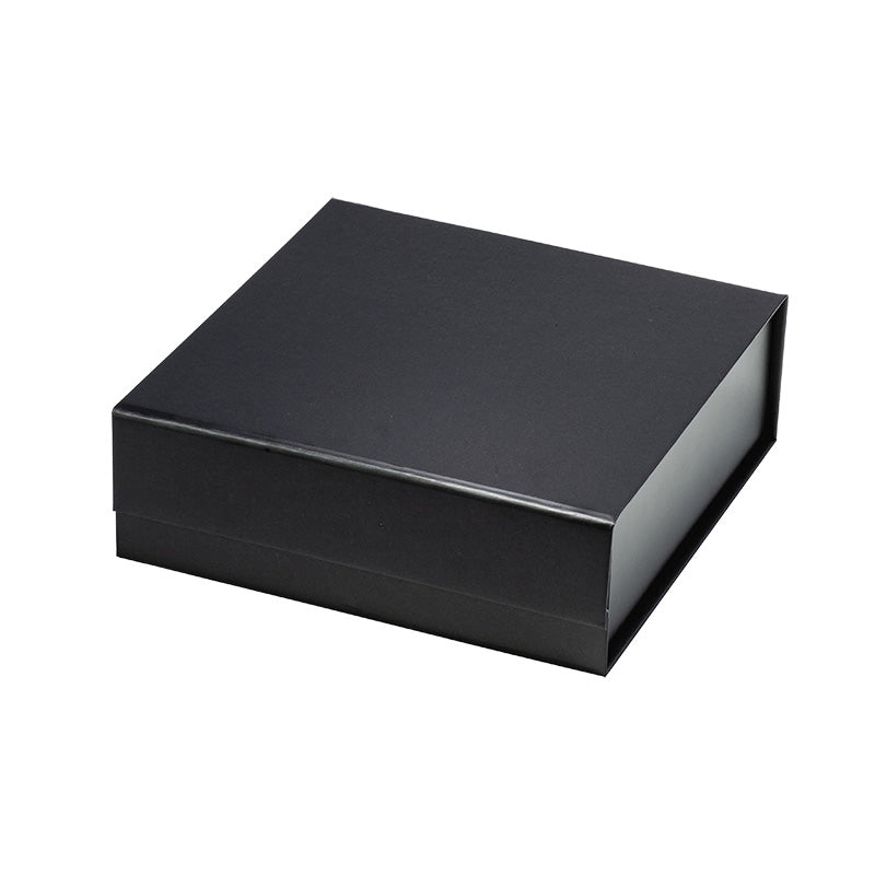 Magneetdoos met strik - A6 - Vierkant - Zwart mat gelamineerd - Couture