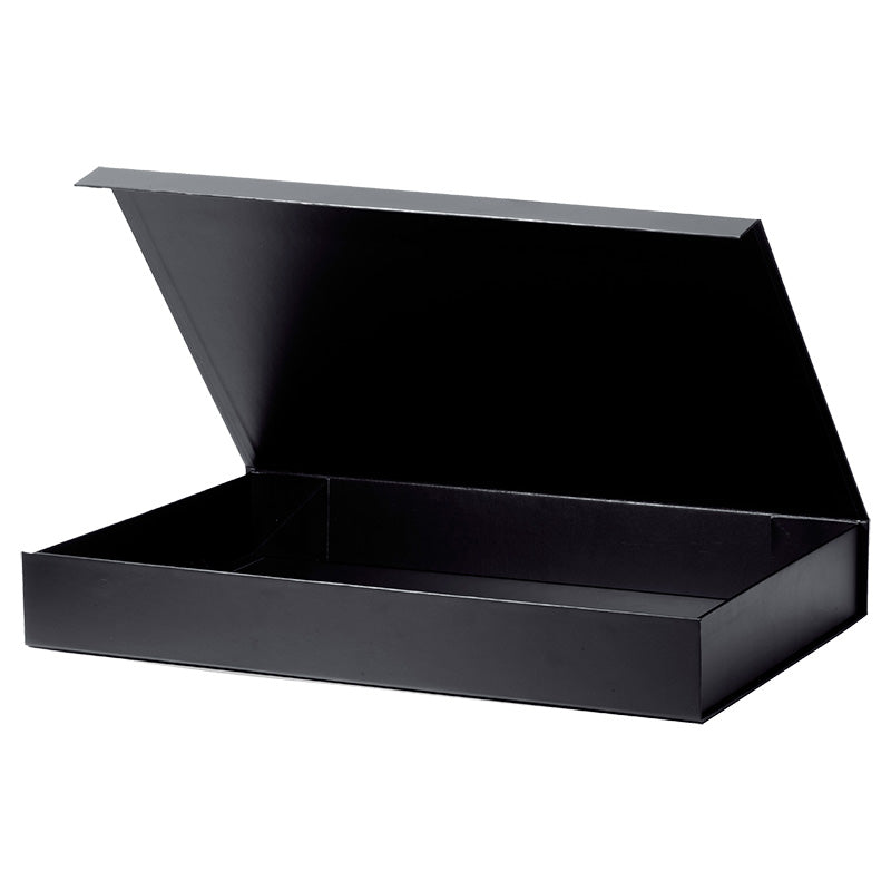 Magneetdoos met strik - XL - Zwart mat gelamineerd - Couture