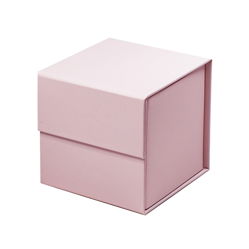 Magneetdoos met strik - Kubus - Roze mat gelamineerd - Couture