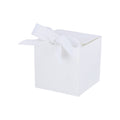 Luxe geschenkdoos met strik - Kubus - Wit kraft - Grace FSC®