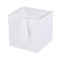 Luxe geschenkdoos met strik - Kubus - Wit kraft - Grace FSC®