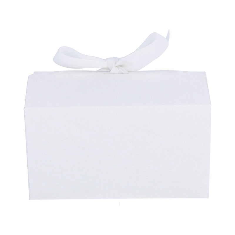 Luxe geschenkdoos met strik - Rechthoek - Wit Kraft - Grace FSC®