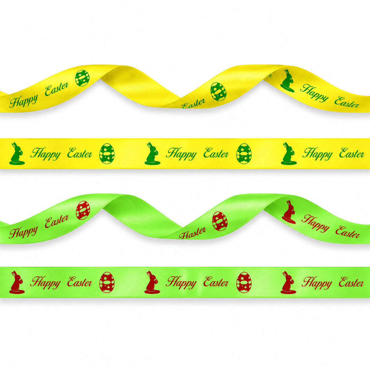15mm Luxe satijnlint bedrukt met Happy Easter in 2 kleuren verkrijgbaar per rol van 25 meter. (kopie)
