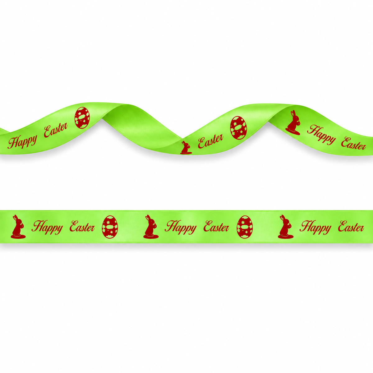 15mm Luxe satijnlint bedrukt met Happy Easter in 2 kleuren verkrijgbaar per rol van 25 meter. (kopie)