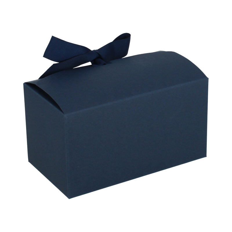 Luxe geschenkdoos met strik - Rechthoek - Koningsblauw Kraft - Grace FSC®