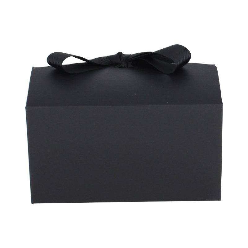 Luxe geschenkdoos met strik - Rechthoek - Zwart Kraft - Grace FSC®
