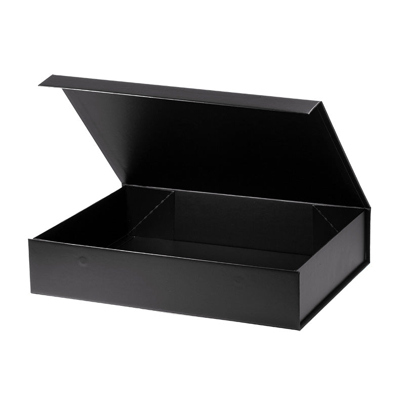 Magneetdoos met strik - A4 - Zwart mat gelamineerd - Couture