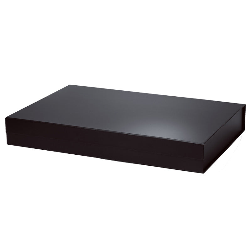 Magneetdoos met strik - XL - Zwart mat gelamineerd - Couture