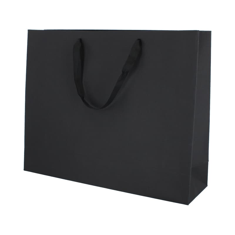 Papieren draagtassen - A3 - Zwart kraft - Couture