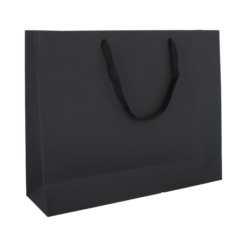 Papieren draagtassen - A3 - Zwart kraft - Couture