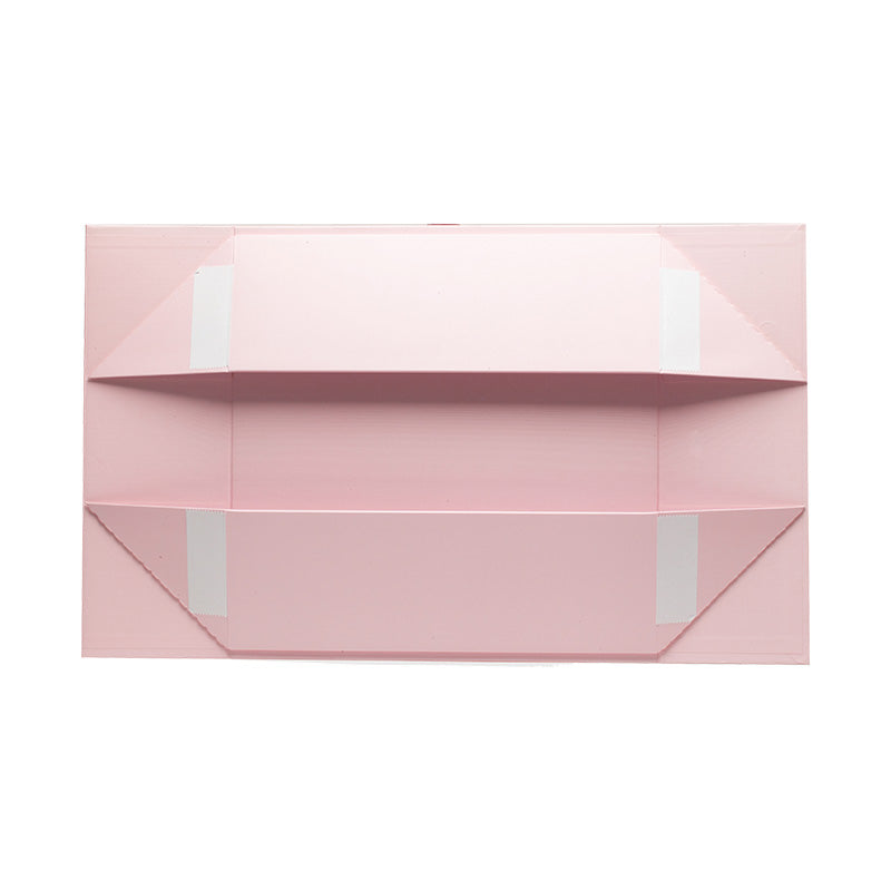Magneetdoos met strik - A4 - Vierkant - Roze mat gelamineerd - Couture