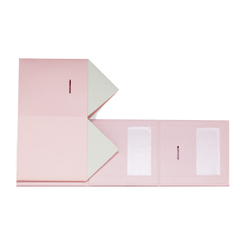 Magneetdoos met strik - Kubus - Roze mat gelamineerd - Couture