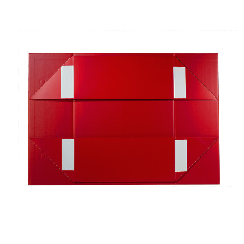 Magneetdoos met strik - A4 - Rood mat gelamineerd - Couture