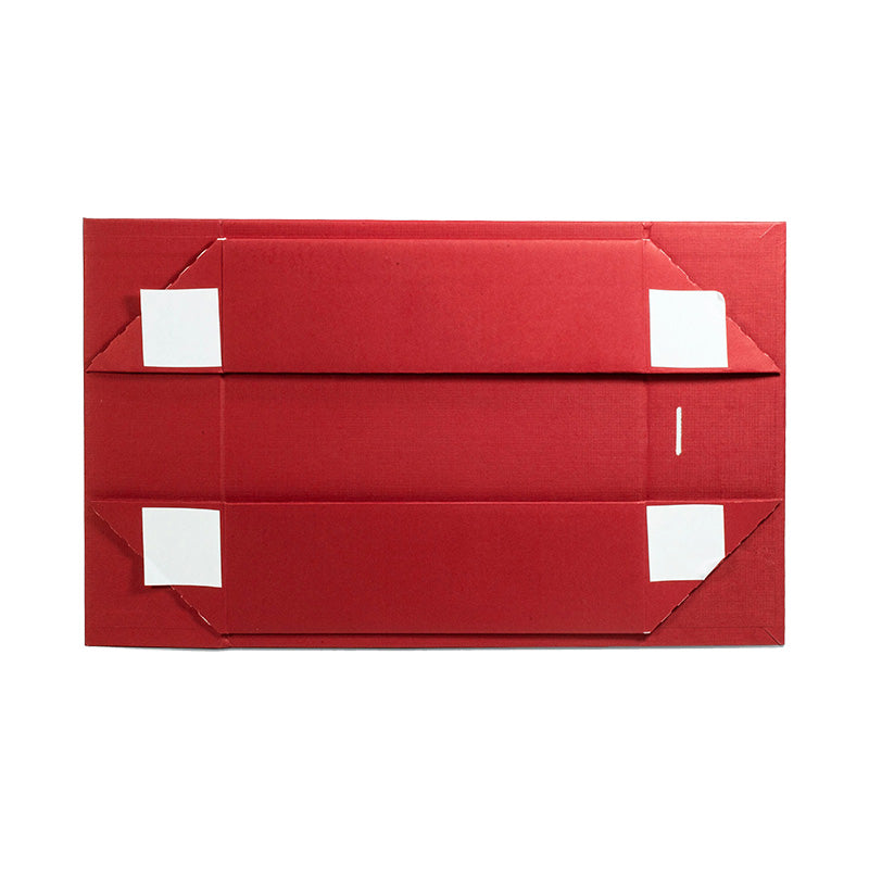 Magneetdoos met strik - A6 - Vierkant - Rood mat gelamineerd - Couture
