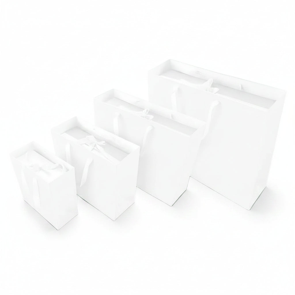 Papieren draagtassen - A3 - Wit kraft - Couture