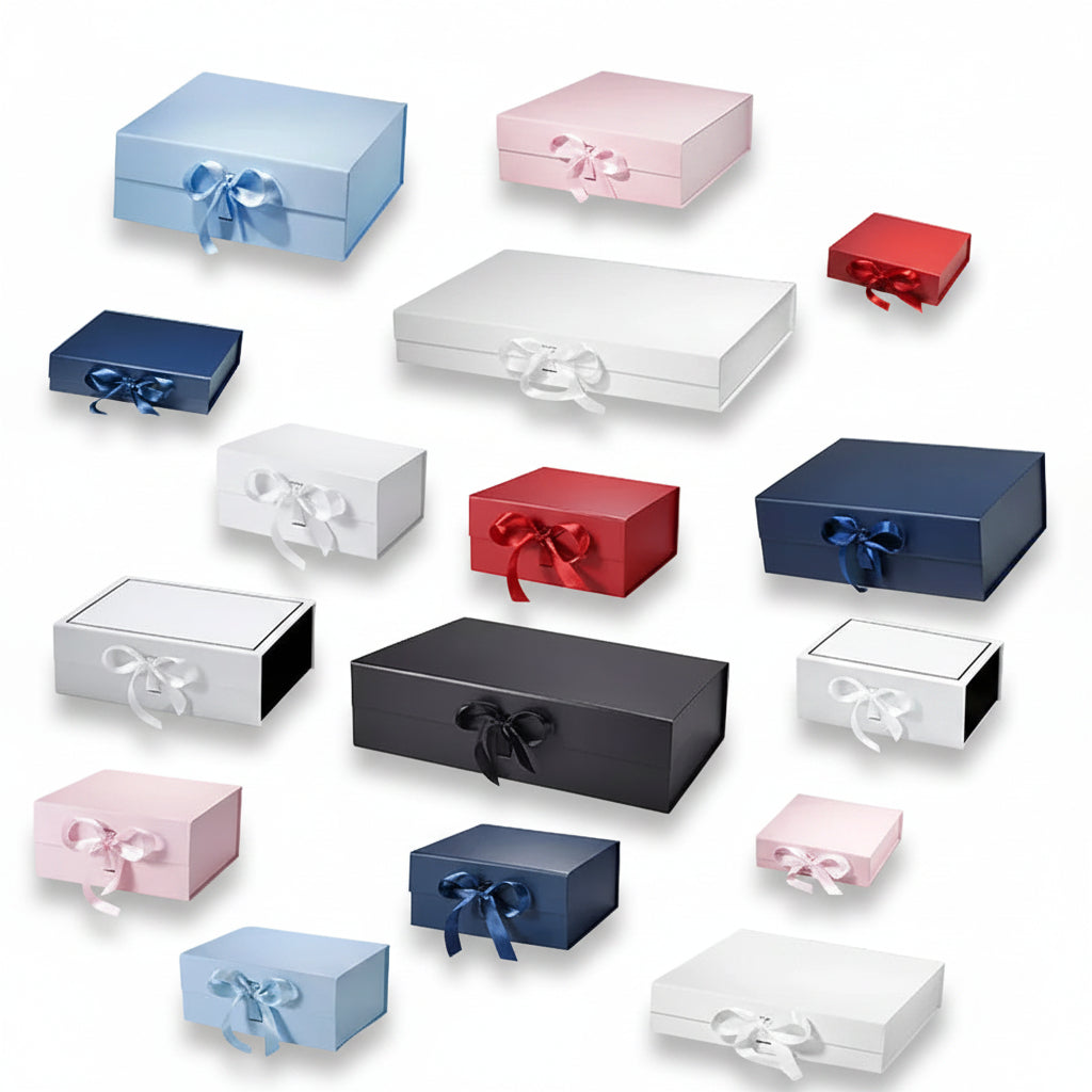 Magneetdoos met strik - A5 - Roze mat gelamineerd - Couture