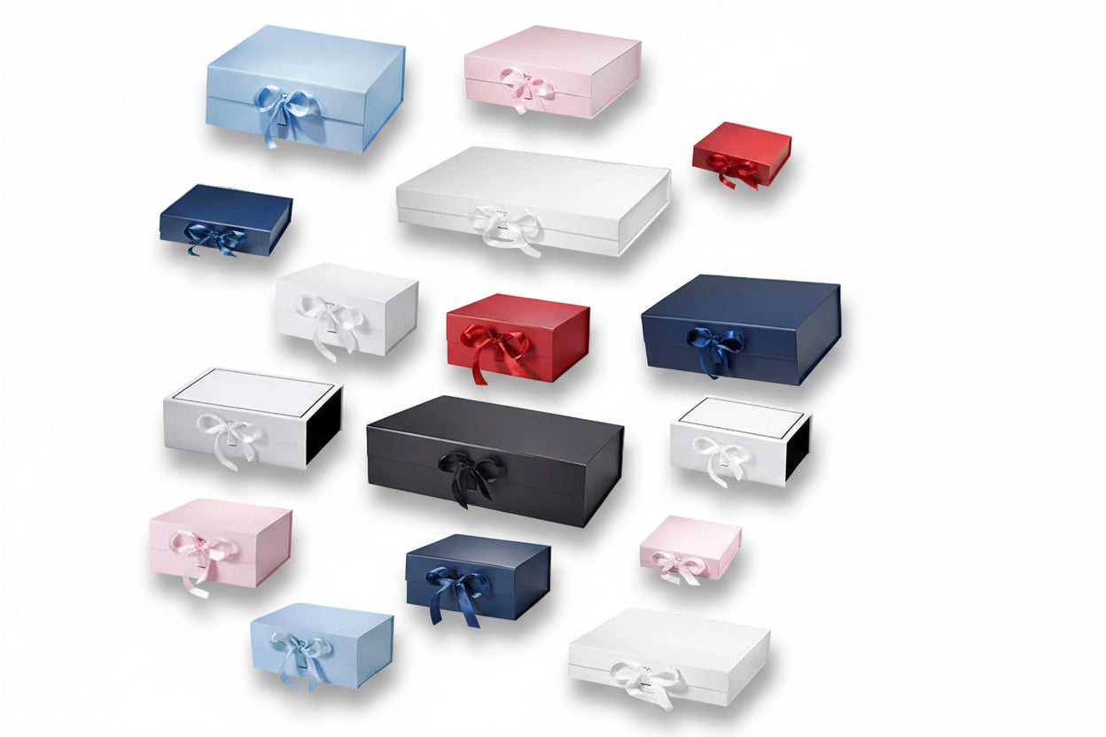 Magneetdoos met strik - A4 - Roze mat gelamineerd - Couture