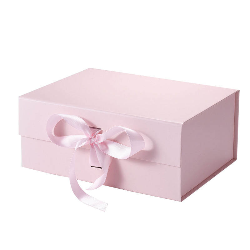 Magneetdoos met strik - A5 - Roze mat gelamineerd - Couture