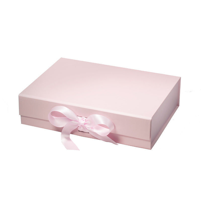 Magneetdoos met strik - A5 - Roze mat gelamineerd - Couture