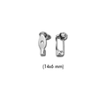 Veiligheidsspeld 14x6mm zilver per 100 stuks