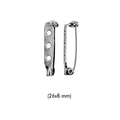 Veiligheidsspeld 26x8mm zilver per 100 stuks.