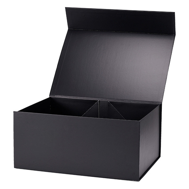Magneetdoos met strik - A3 - Zwart mat gelamineerd - Couture