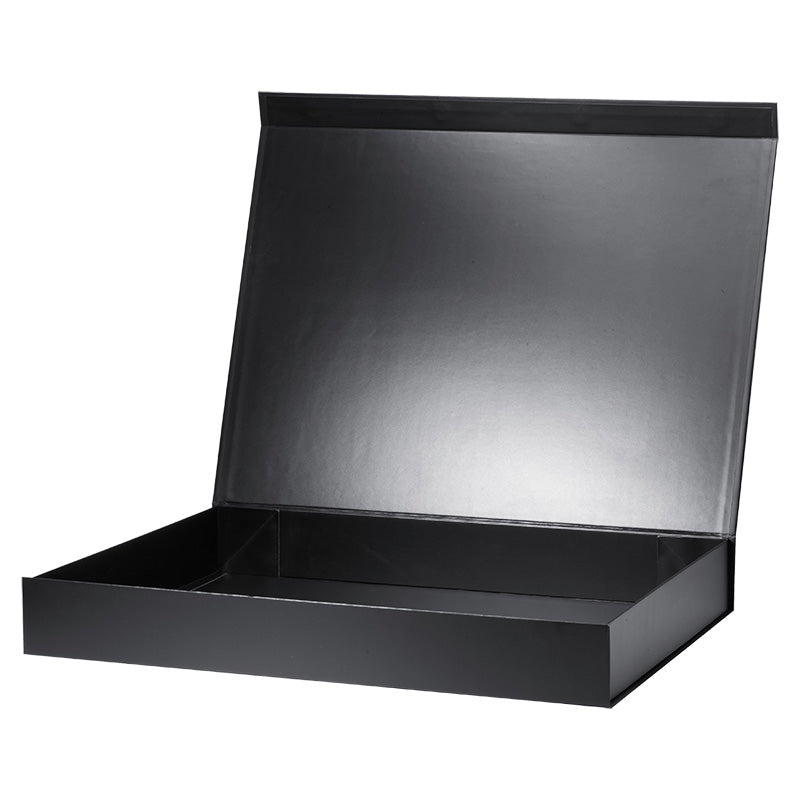 Magneetdoos met strik - XXL - Zwart mat gelamineerd - Couture